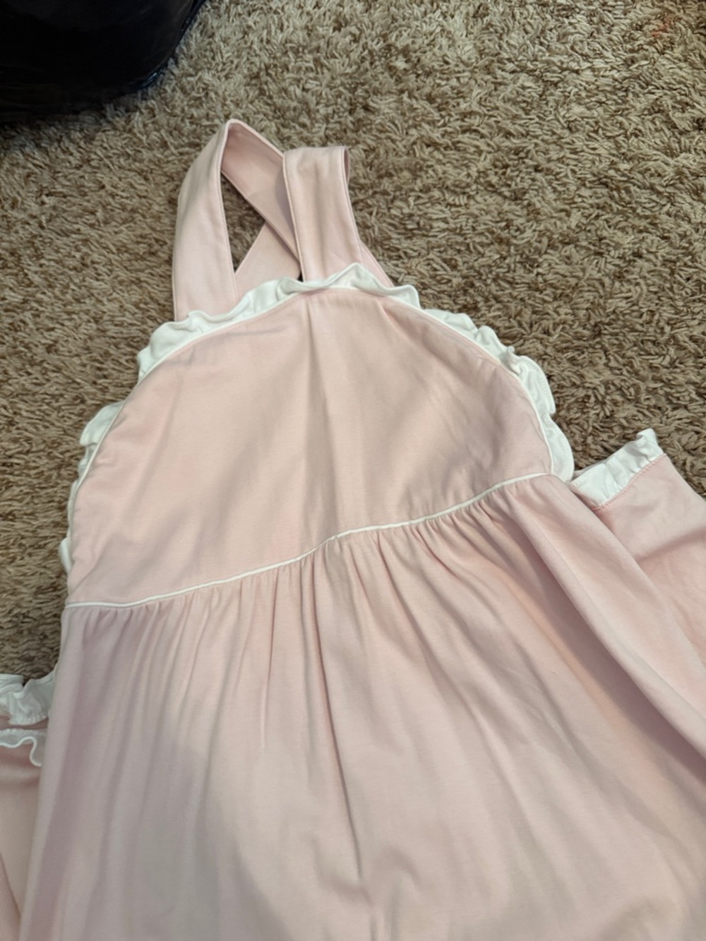 Girls' Pink Ruffle Casual Dress